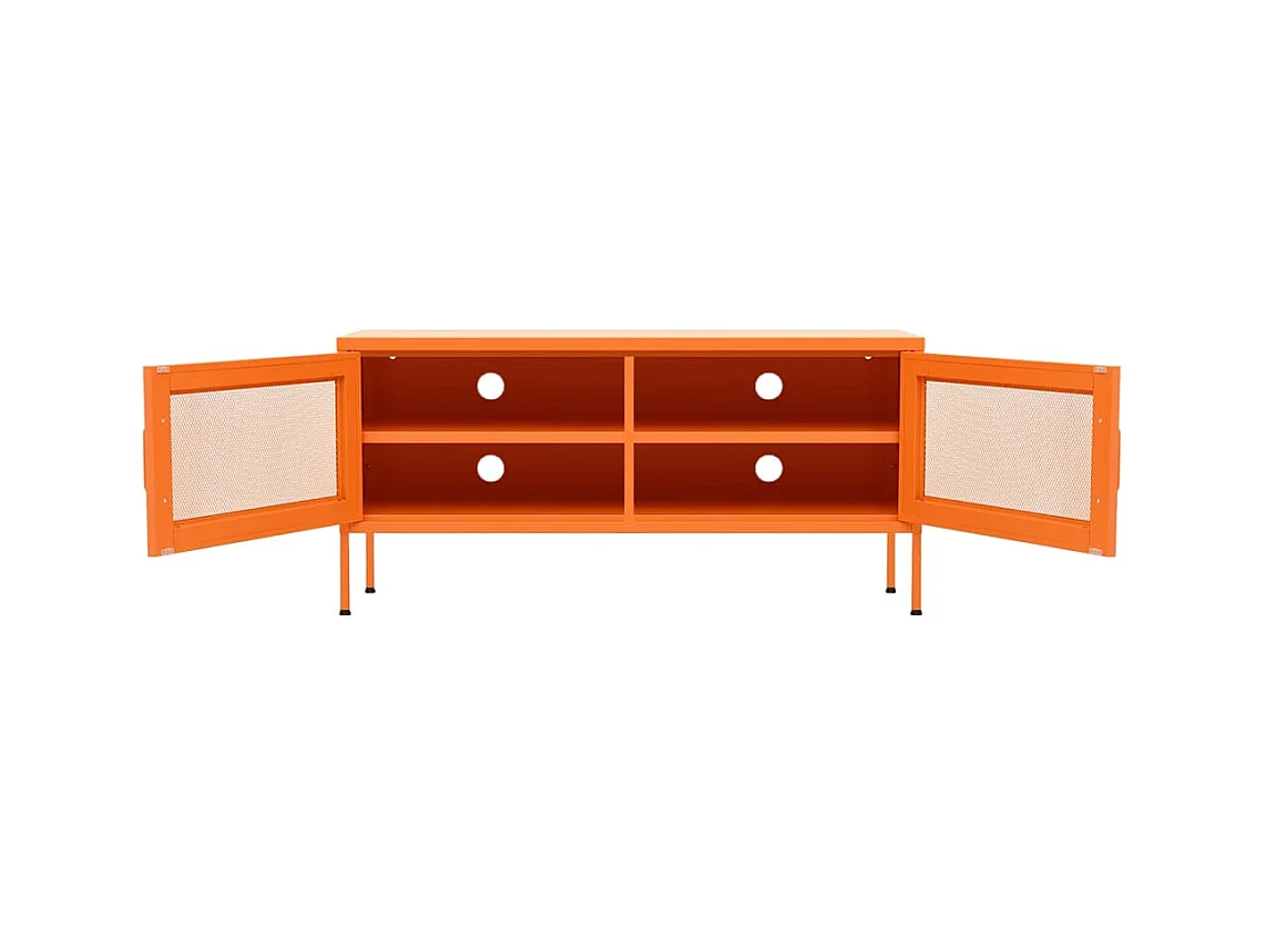 Meuble TV Orange 105x35x50 Acier 2