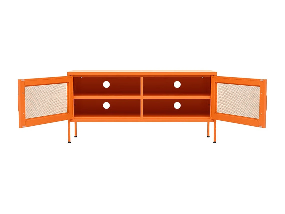Meuble TV Orange 105x35x50 Acier 2
