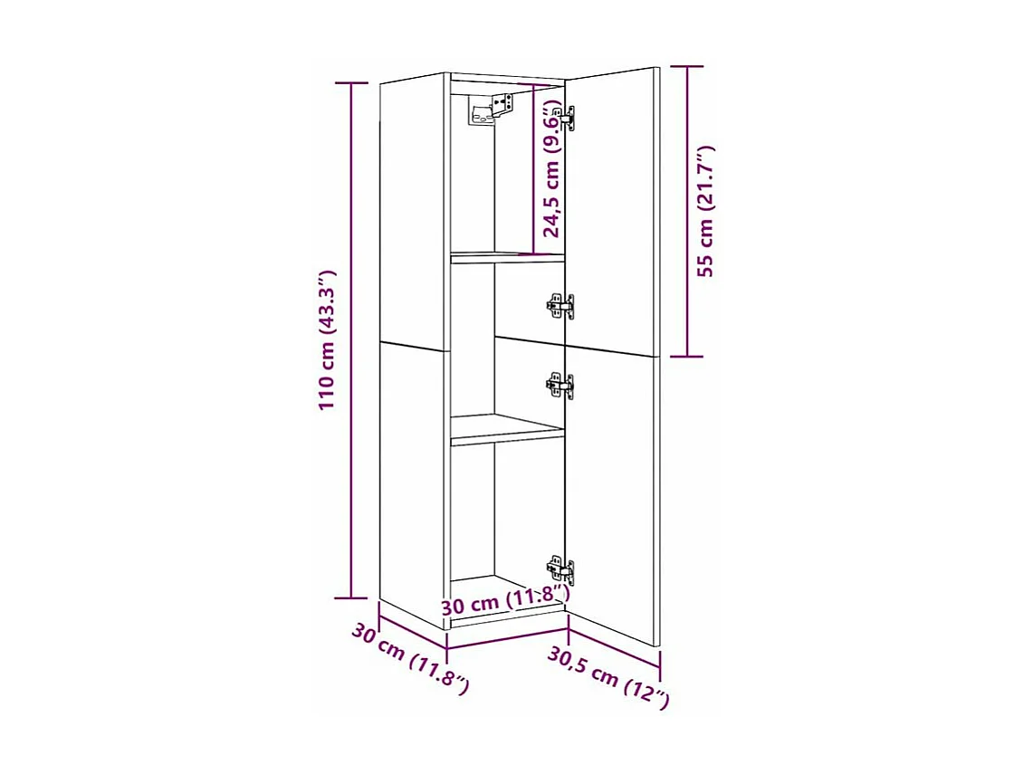 Meuble TV vieux bois 30,5x30x110 bois d'ingénierie