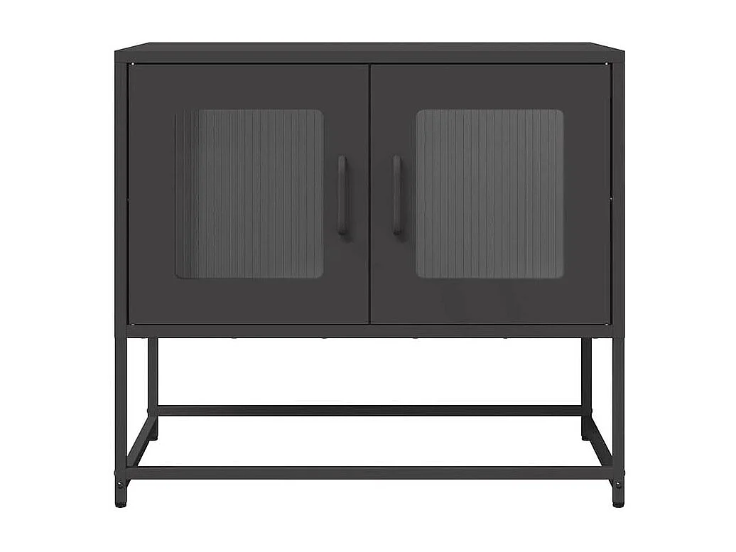 Meuble TV noir 68x39x60,5 acier laminé à froid