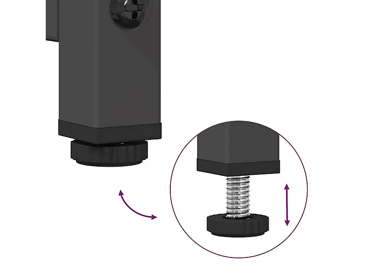 Meuble TV noir 68x39x60,5 acier laminé à froid