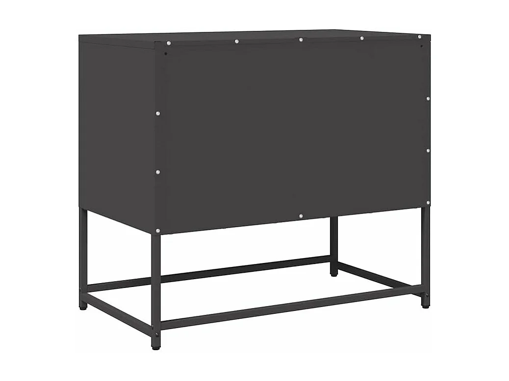 Meuble TV noir 68x39x60,5 acier laminé à froid