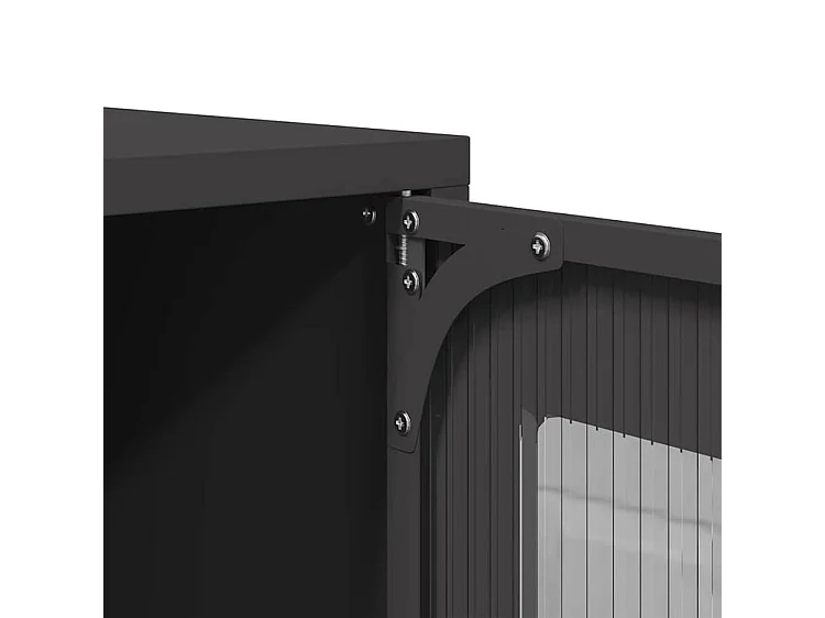 Meuble TV noir 68x39x60,5 acier laminé à froid