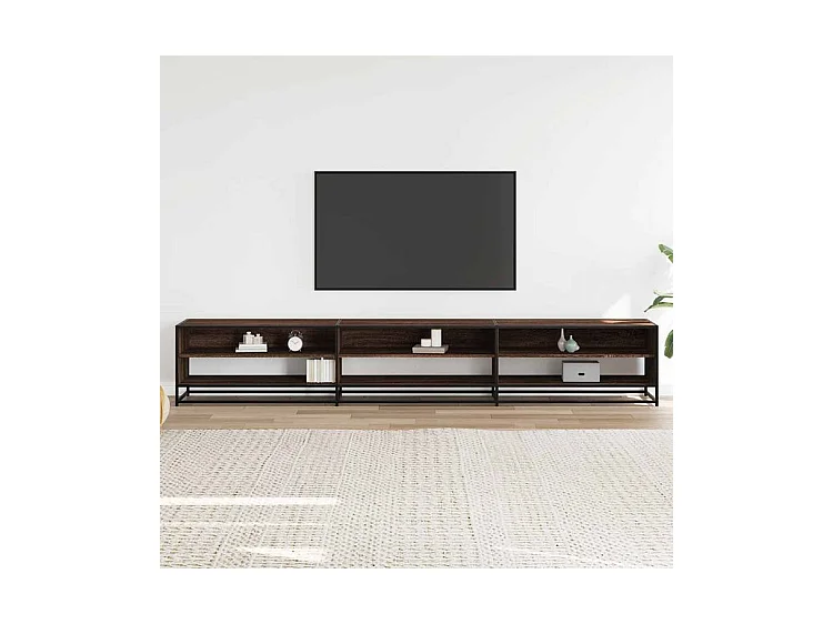 Meuble TV chêne marron 270x40x46 bois d'ingénierie