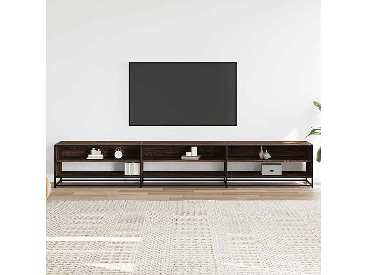 Meuble TV chêne marron 270x40x46 bois d'ingénierie