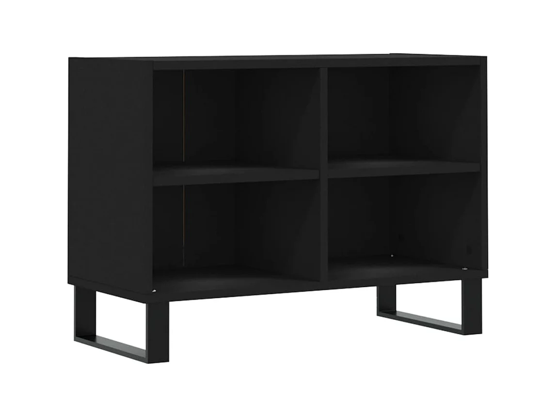 Meuble TV noir 69,5 x 30x50 bois d'ingénierie
