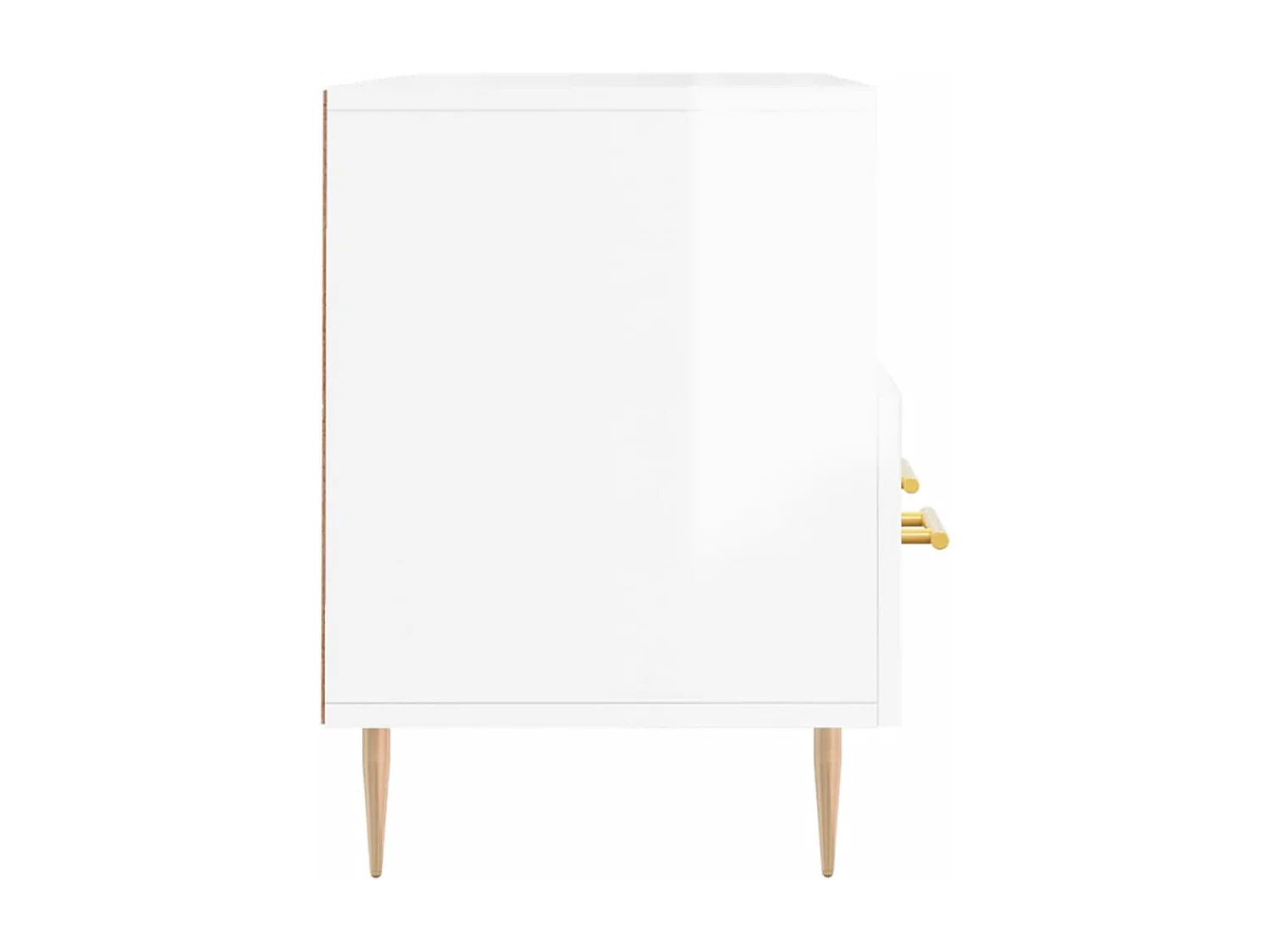 Meuble TV Blanc brillant 102x36x50 Bois d'ingénierie