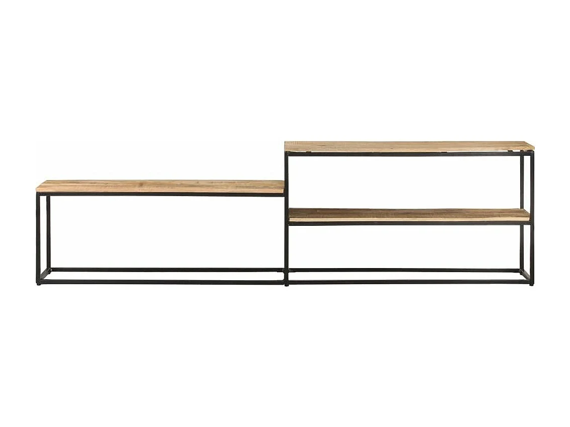 Meuble TV 180x30x50 Bois de manguier brut