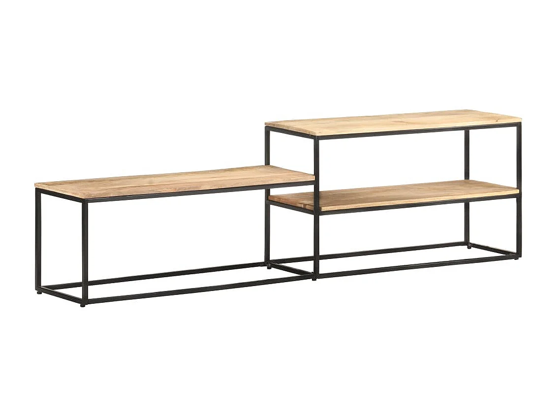 Meuble TV 180x30x50 Bois de manguier brut