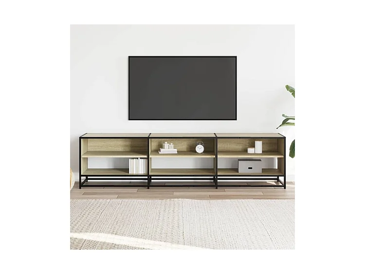 Meuble TV chêne sonoma 180x40x46 bois d'ingénierie