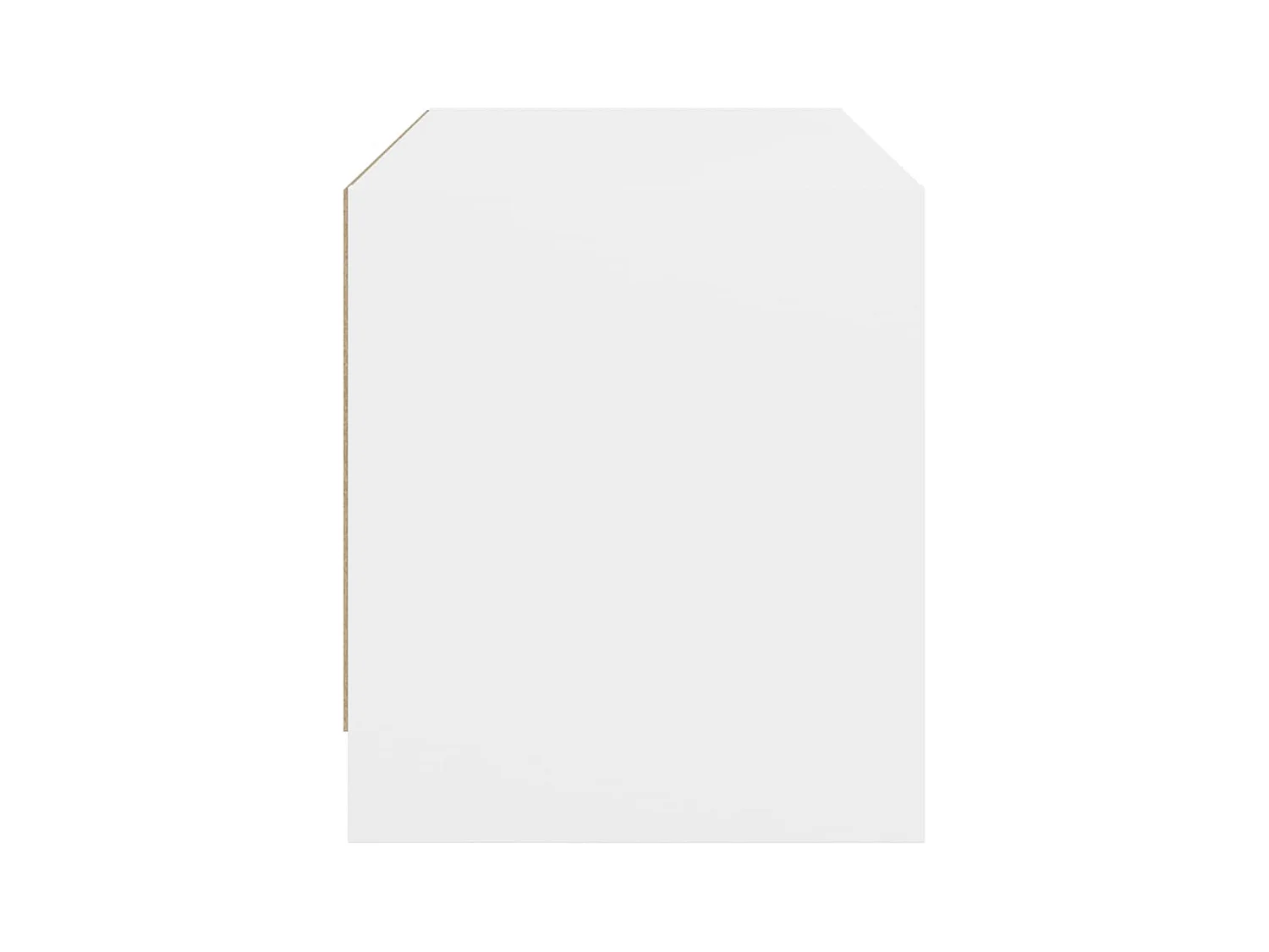 Meuble TV avec portes en verre blanc 68x37x42