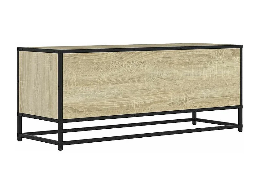Meuble TV chêne sonoma 100x34,5x40 bois d'ingénierie et métal