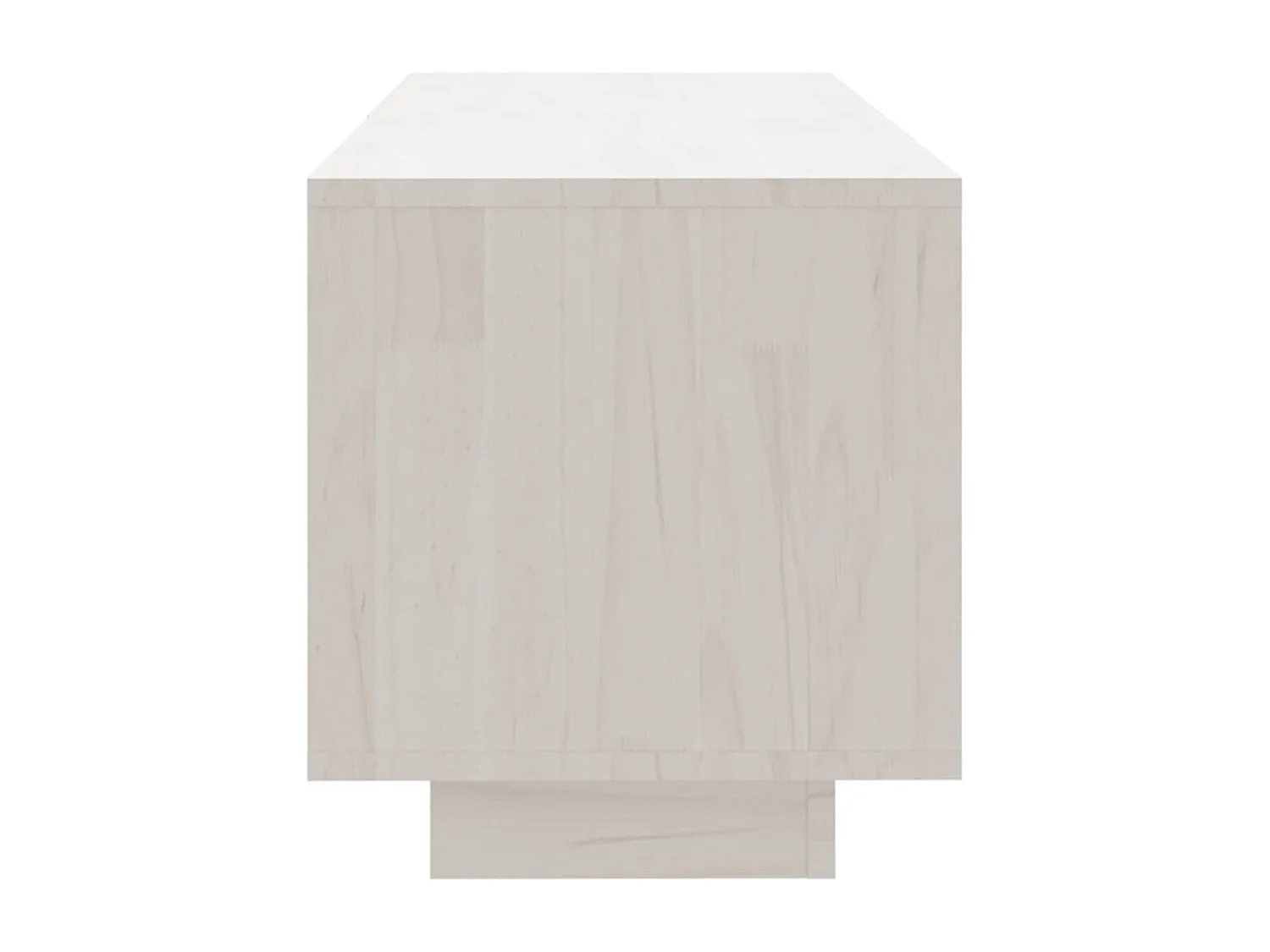 Meuble TV Blanc 110x30x33,5 Bois de pin massif