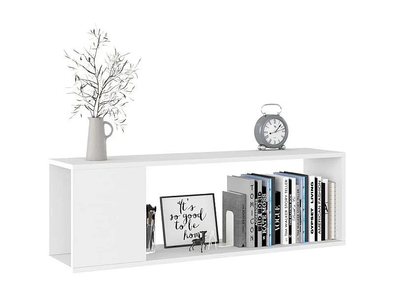 Meuble TV Blanc 100x24x32