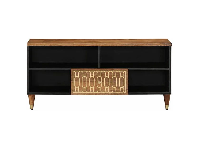 Meuble TV 100x33x46 bois massif de manguier