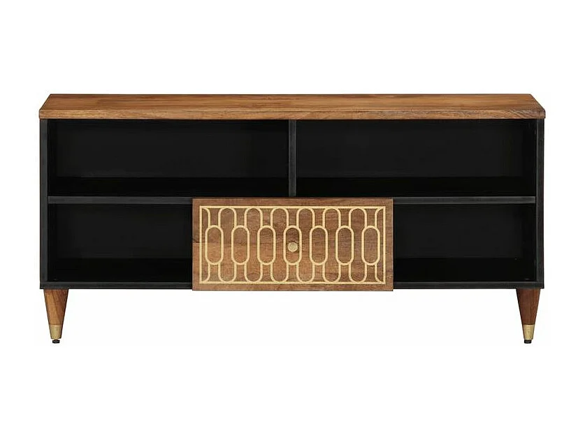 Meuble TV 100x33x46 bois massif de manguier