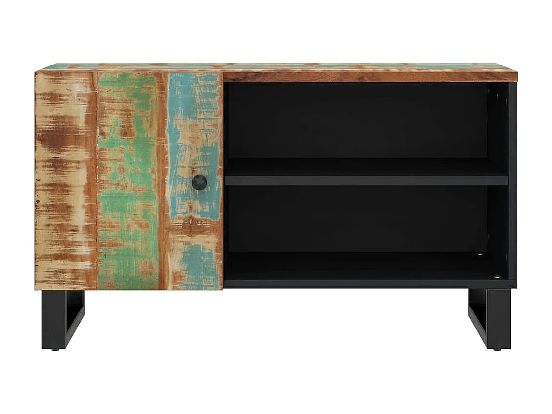 Meuble TV 80x33x46 bois de récupération et d'ingénierie