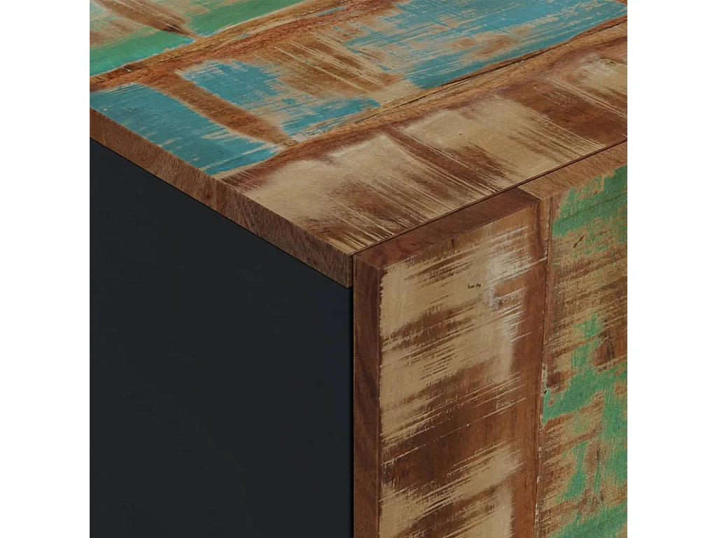 Meuble TV 80x33x46 bois de récupération et d'ingénierie