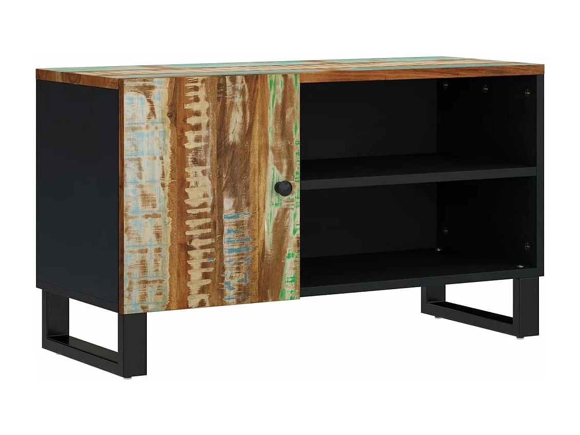 Meuble TV 80x33x46 bois de récupération et d'ingénierie