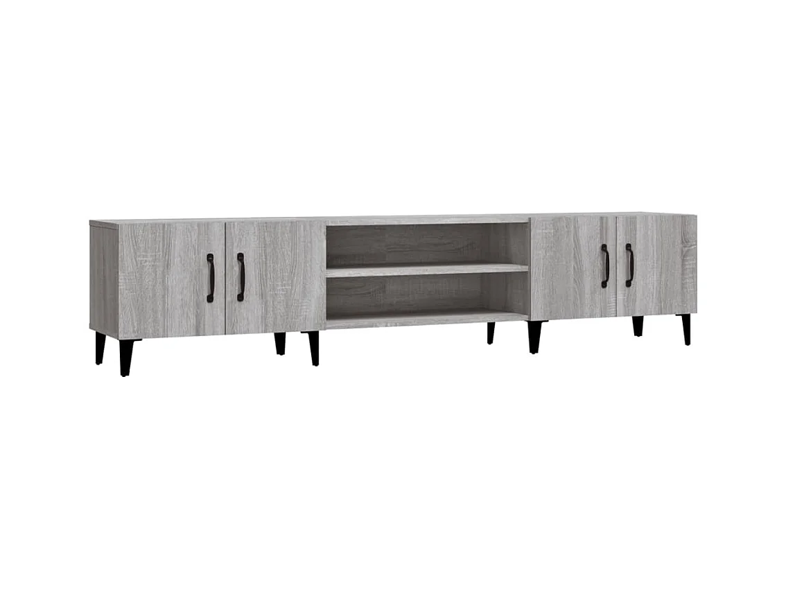 Meuble TV sonoma gris 180x31,5x40 bois d'ingénierie