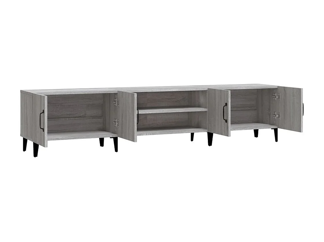 Meuble TV sonoma gris 180x31,5x40 bois d'ingénierie