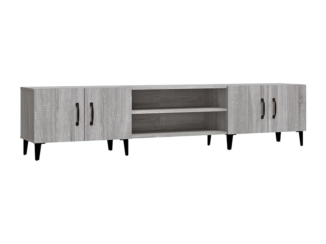 Meuble TV sonoma gris 180x31,5x40 bois d'ingénierie