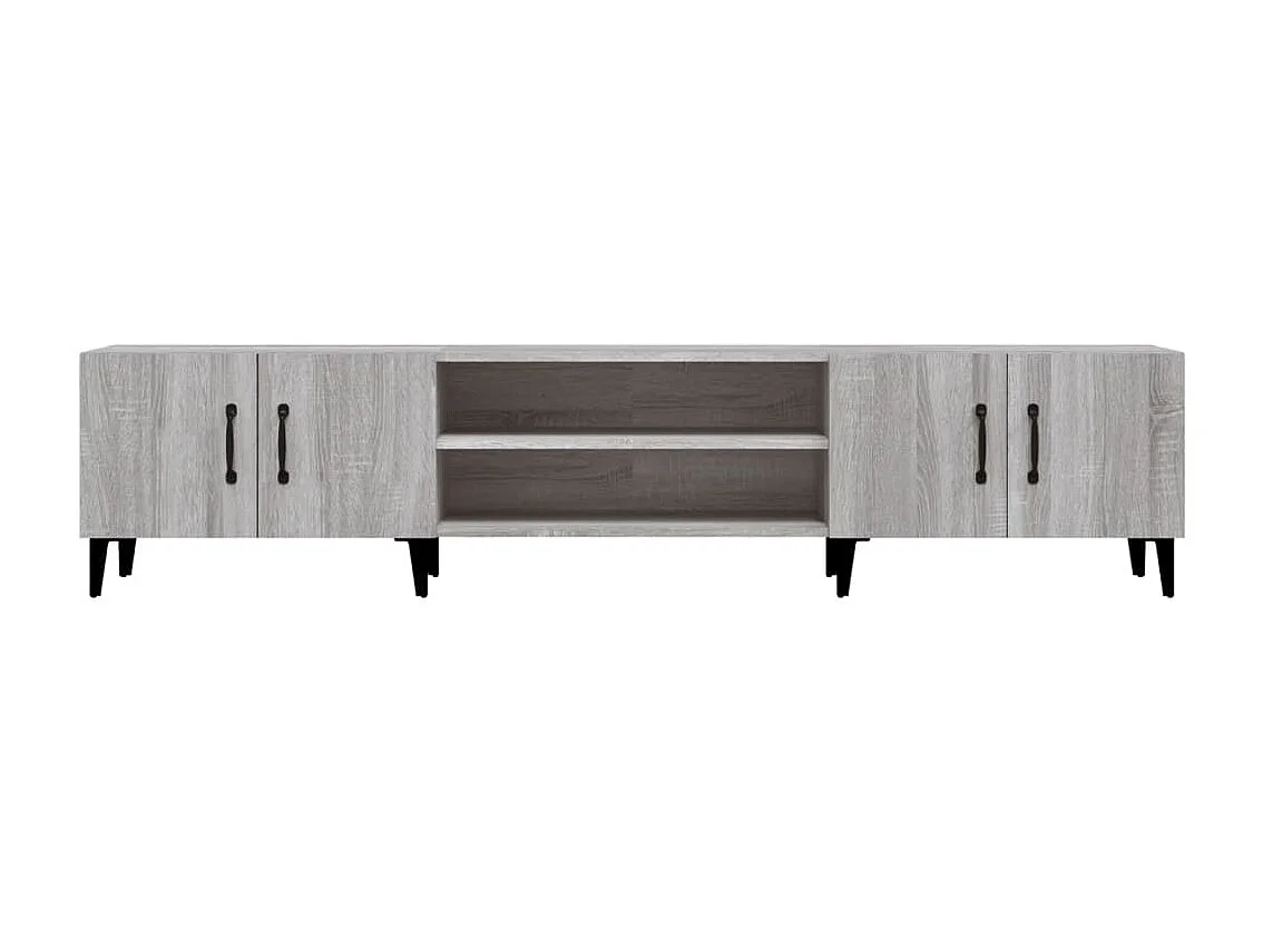 Meuble TV sonoma gris 180x31,5x40 bois d'ingénierie