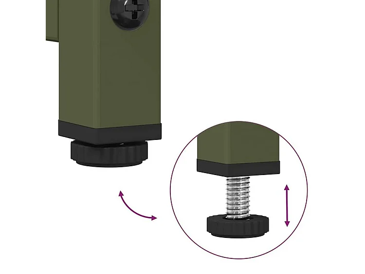 Meuble TV vert olive 68x39x60,5 acier laminé à froid