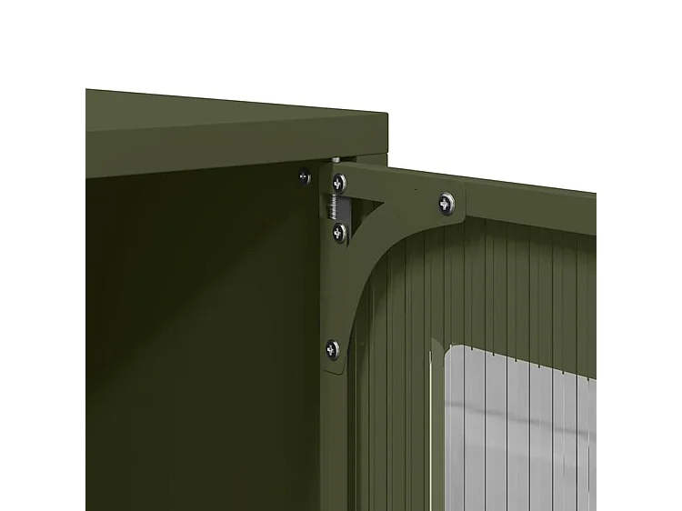 Meuble TV vert olive 68x39x60,5 acier laminé à froid