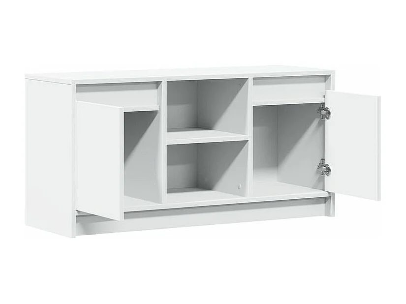 Meuble TV avec LED blanc 100x34x50 bois d'ingénierie