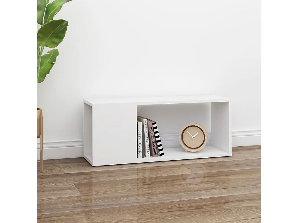 Meuble TV Blanc 80x24x32