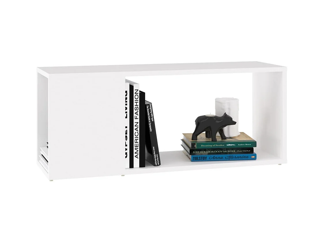 Meuble TV Blanc 80x24x32