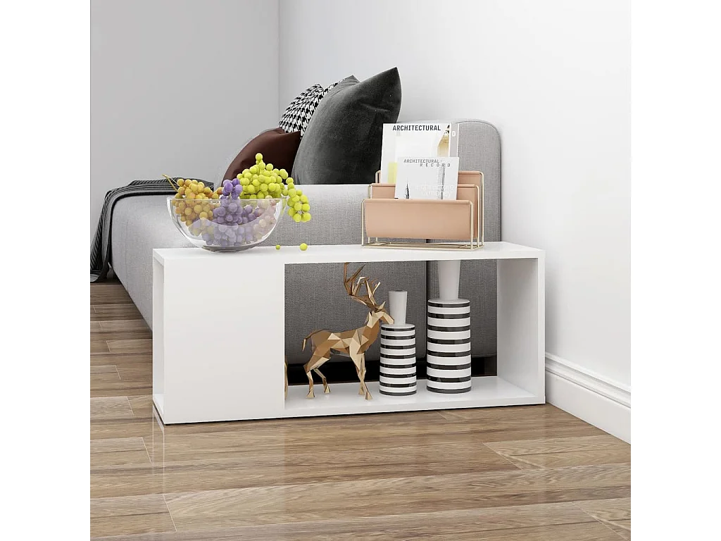 Meuble TV Blanc 80x24x32