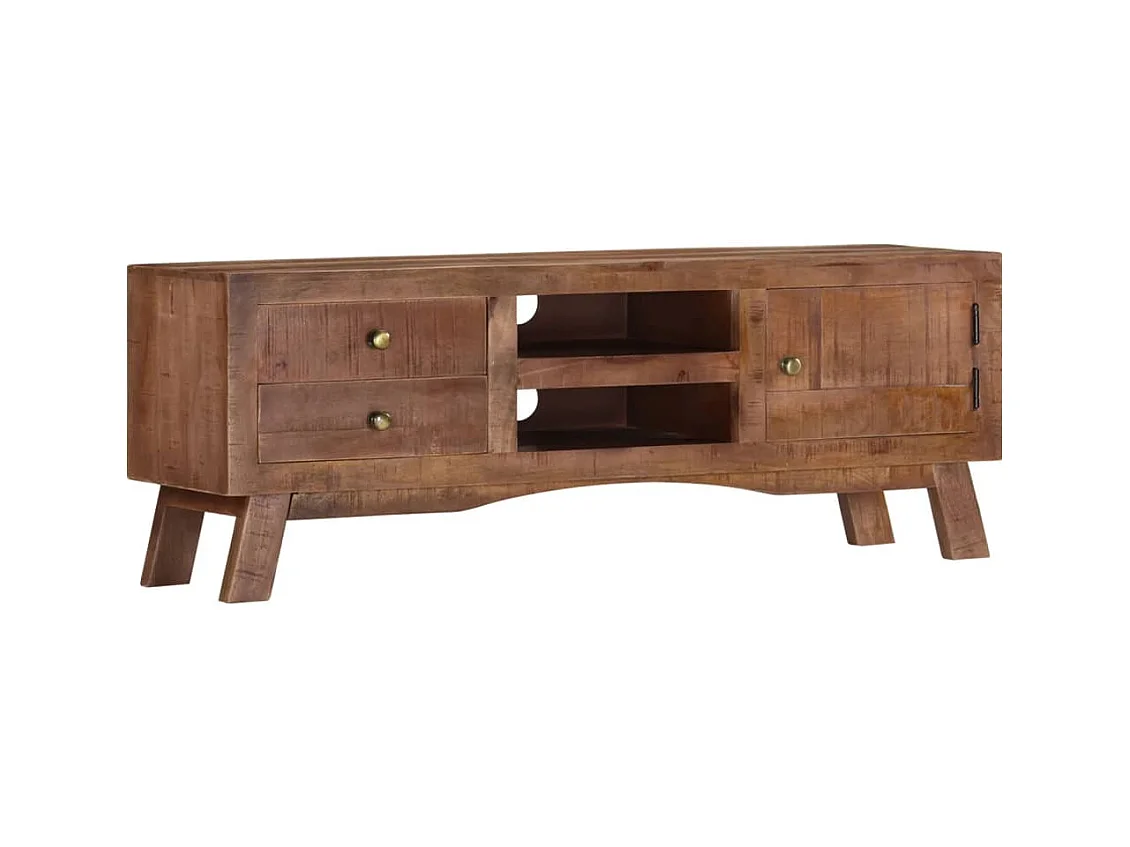 Meuble TV 110x30x40 Bois de manguier brut 3