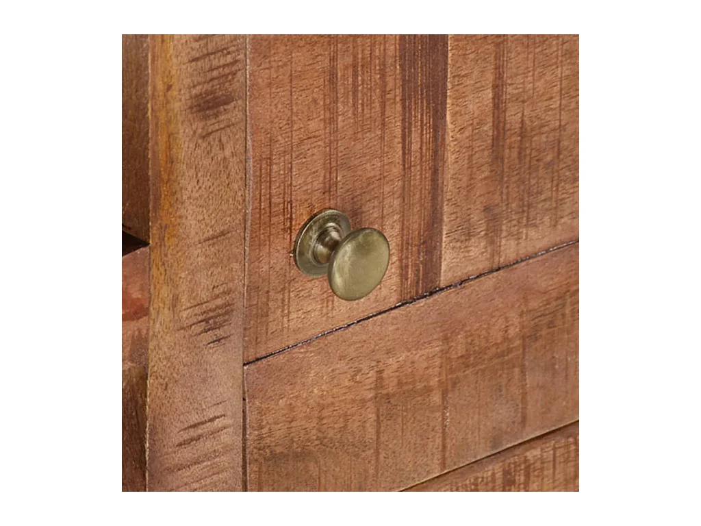 Meuble TV 110x30x40 Bois de manguier brut 3