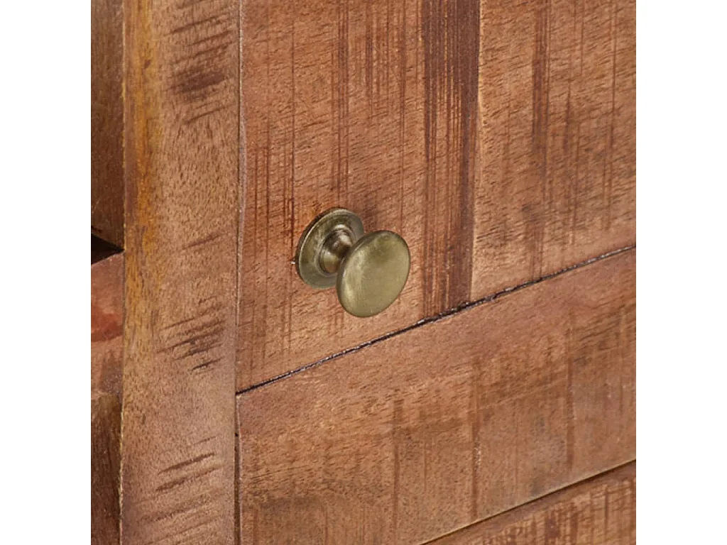 Meuble TV 110x30x40 Bois de manguier brut 3