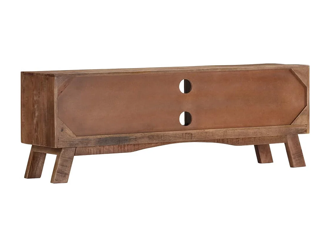 Meuble TV 110x30x40 Bois de manguier brut 3