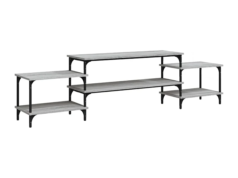 Meuble TV sonoma gris 197x35x52 Bois d'ingénierie