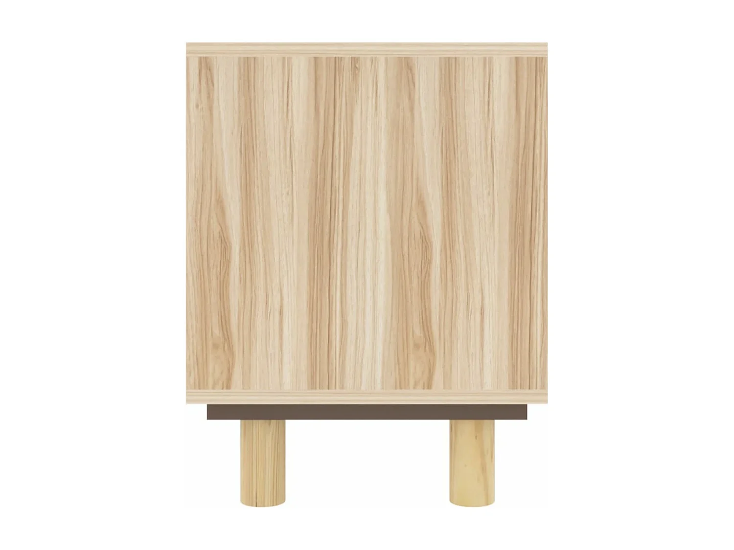 Meuble TV en bois 2 portes en Rotin naturel 105cm - Modèle Kaliga-Couleur Naturel