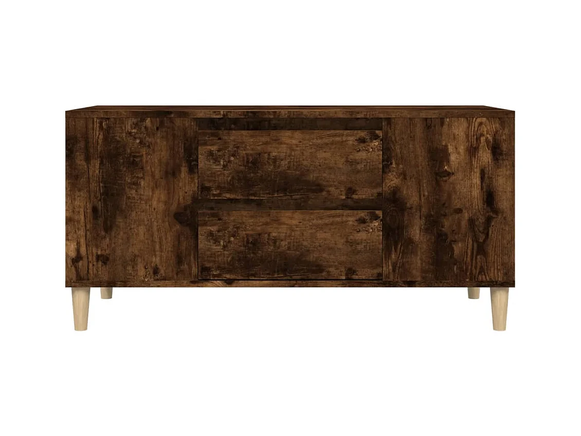 Meuble TV Chêne fumé 102x44,5x50 Bois d'ingénierie