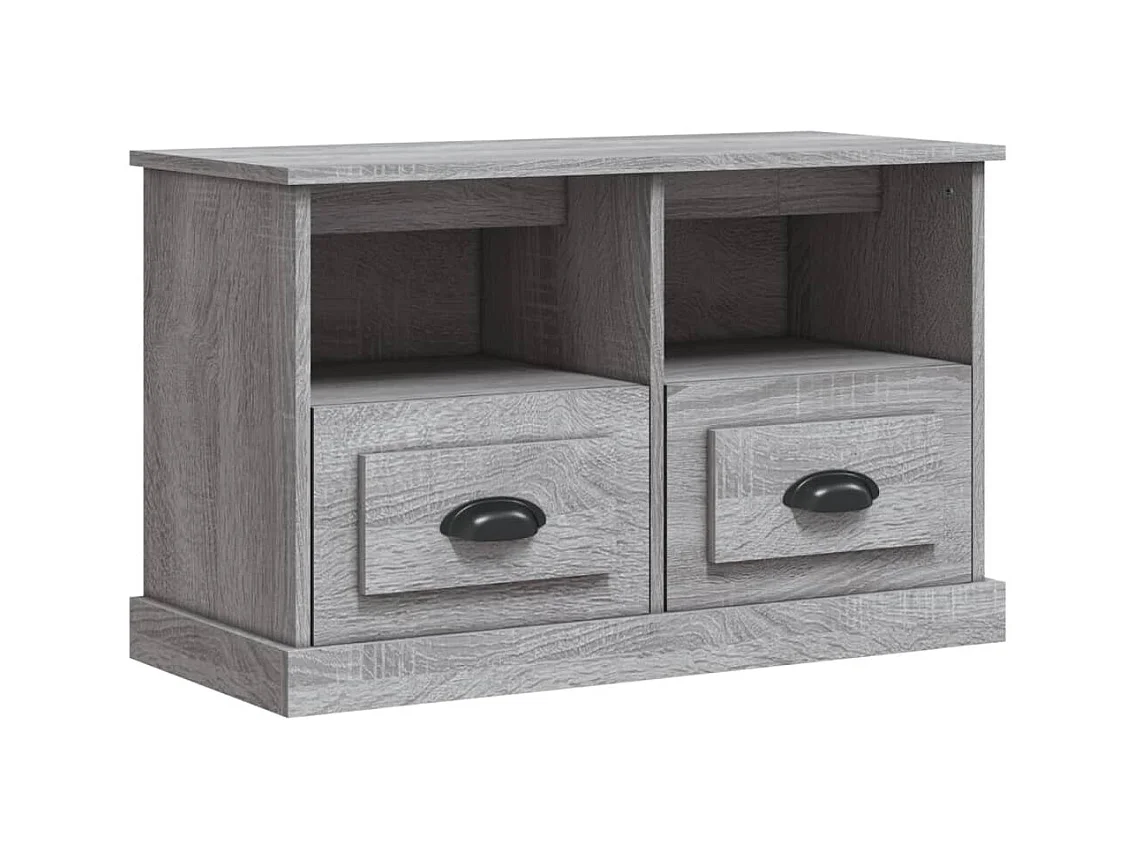 Meuble TV sonoma gris 80x35x50 bois d'ingénierie