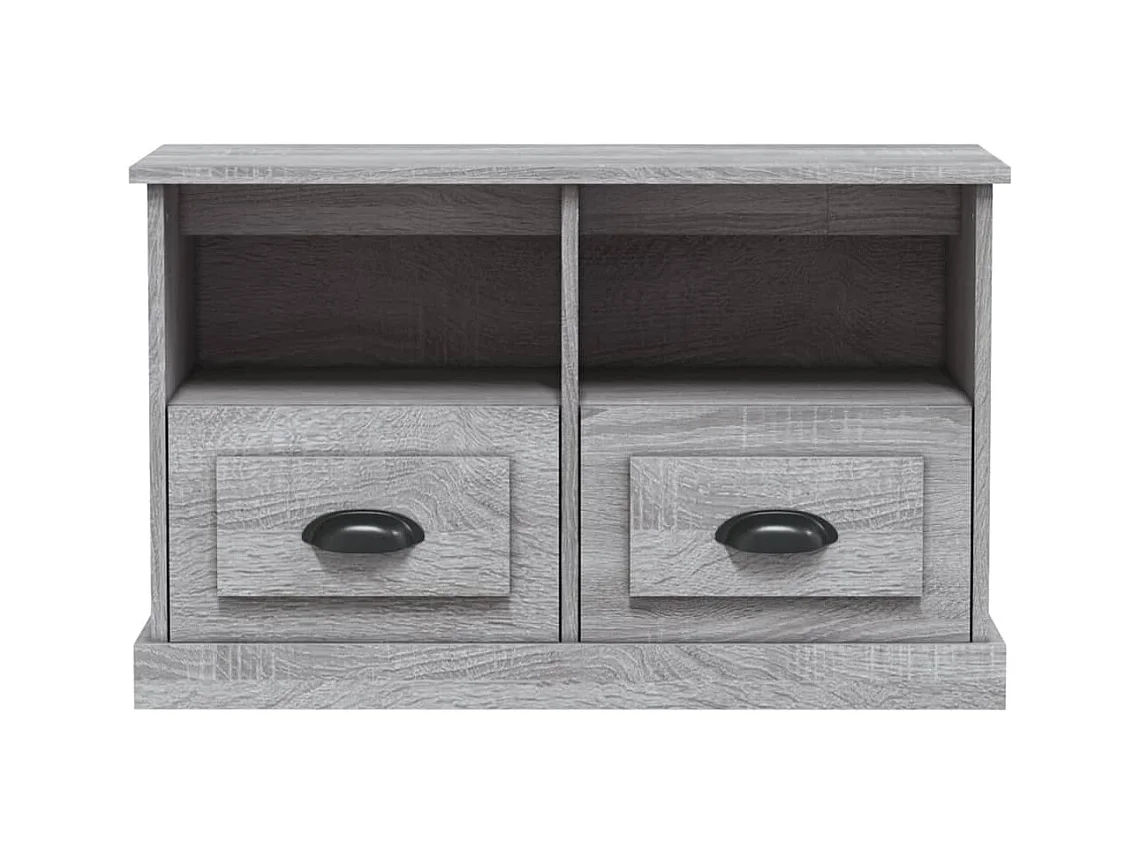 Meuble TV sonoma gris 80x35x50 bois d'ingénierie