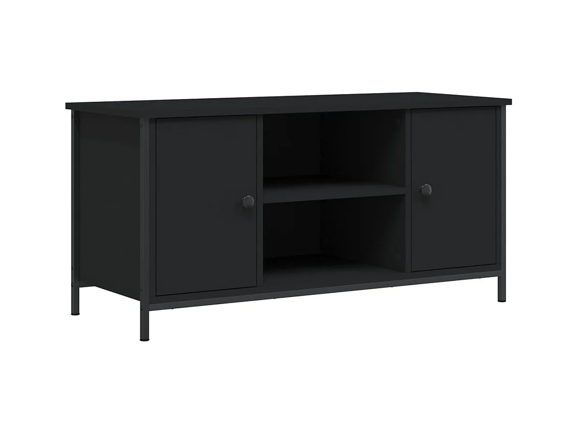 Meuble TV Noir 100x40x50 Bois d'ingénierie