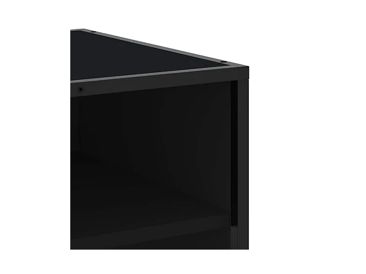 Meuble TV noir 270x40x46 bois d'ingénierie