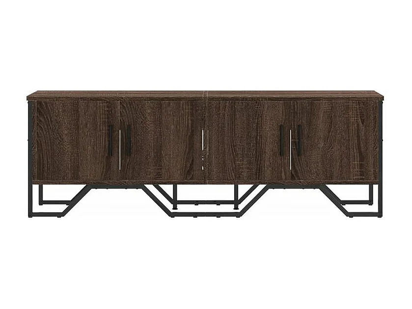 Meuble TV chêne marron 122x34x41 bois d'ingénierie