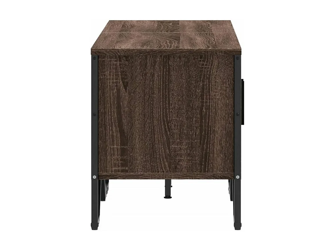 Meuble TV chêne marron 122x34x41 bois d'ingénierie