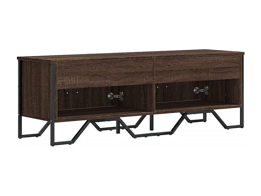Meuble TV chêne marron 122x34x41 bois d'ingénierie