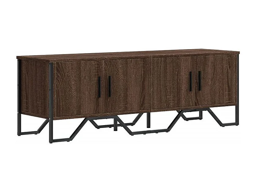 Meuble TV chêne marron 122x34x41 bois d'ingénierie