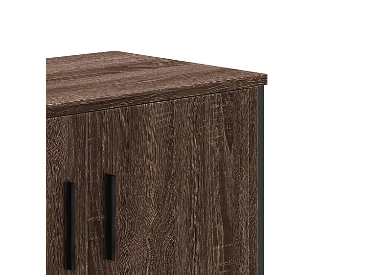 Meuble TV chêne marron 122x34x41 bois d'ingénierie