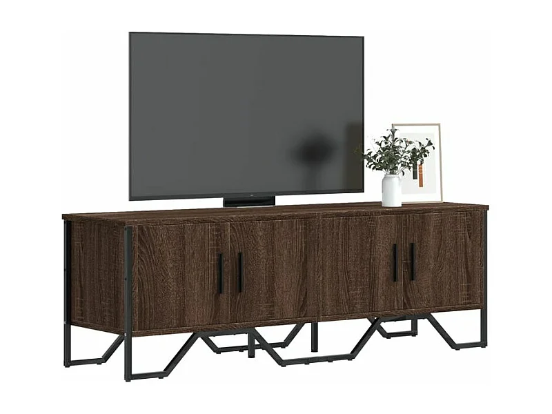 Meuble TV chêne marron 122x34x41 bois d'ingénierie